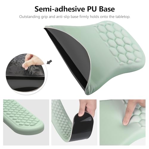 Ergonomic Mouse Pad Wrist Rest, 2 in 1 Keyboard Pad for Office(Gradient Green) - color: Gradient Green