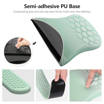 Ergonomic Mouse Pad Wrist Rest, 2 in 1 Keyboard Pad for Office(Gradient Green) - color: Gradient Green
