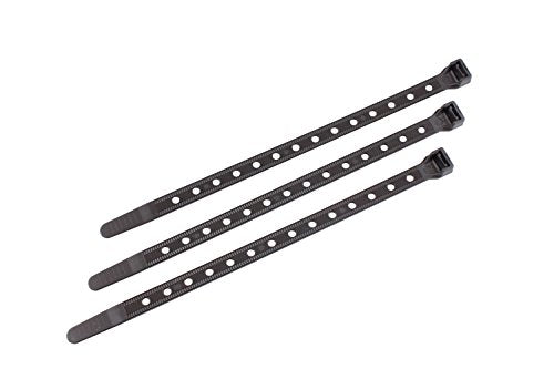 Southwire 8-Inch Heavy Duty Mountable Cable Ties, 90lb Tensile Strength, Universal Easy Zip, 100 pack, Black