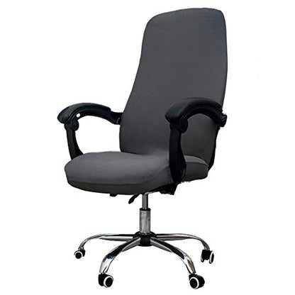 Melaluxe Office Chair Cover - Universal Stretch Desk Chair Cover, Computer Chair Slipcovers (Size: L) - Dark Gray - color: Dark Gray, size: Large Chair Cover