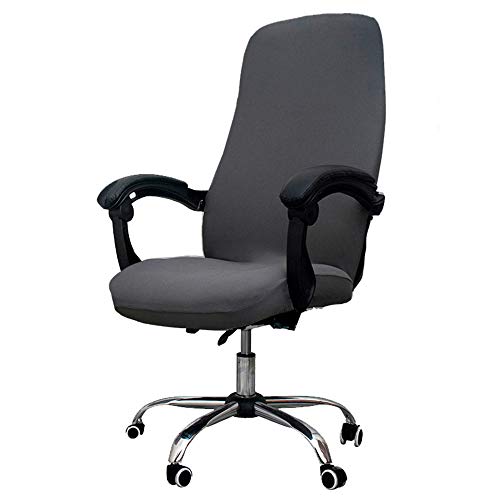 Melaluxe Office Chair Cover - Universal Stretch Desk Chair Cover, Computer Chair Slipcovers (Size: L) - Dark Gray - color: Dark Gray, size: Large Chair Cover