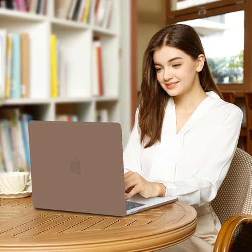 MOSISO Compatible with MacBook Air 13 inch Case M5 2026 M4 2025 M3 M2 2024-2022 A3449 A3240 A3113 A2681, Scratches-Resistant Protective Hard Shell for MacBook Air 13.6 inch Case, Caramel Brown - color: Caramel Brown