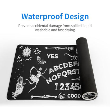 Mysterious Spirit Goth Gaming Mouse Pad 27.6x11.8 Inch Large Desk Mat Black Extended Pads Big Mousepad Non-Slip Rubber Base Keyboard Mat with Stitched Edges for Gaming Laptop Computer PC Desktop - color: Mysterious Spirit Goth