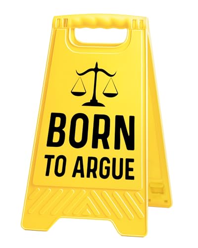 Funny Desk Shelf Decor, Born Argue Mini Desk Sign | Born Argue Sign, Funny Shelf Sign, Home Office Decor, Mini Desk Sign - style: Born to Argue
