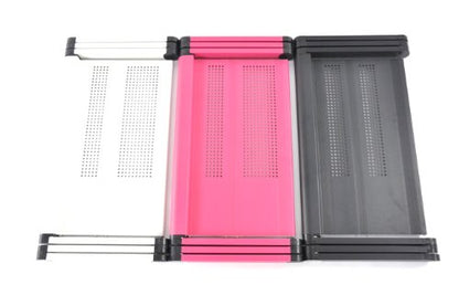Adjustable Vented Laptop Table Stand Lapdesk Portable Bed Tray Tablet Book Stand Push Button Joints up to 17" (Pink)