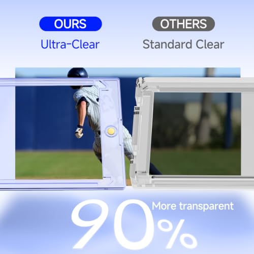 Basthalan 25ct Magnetic Card Holder, 35pt Slim One Touch Card Holder, Hard Plastic U-V Protectors, Mag Hard Case for Trading, Sports, Game, Football, Baseball Cards - size: 25 PACK SLIM