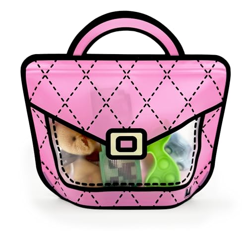 20 Pack Gift Bags for Kids Birthday Party Supplies - Bulk Goodie Bag for Candy, Snacks, or Favors with Resealable Ziplock Seal (Pink/Large) - color: Pink/Large