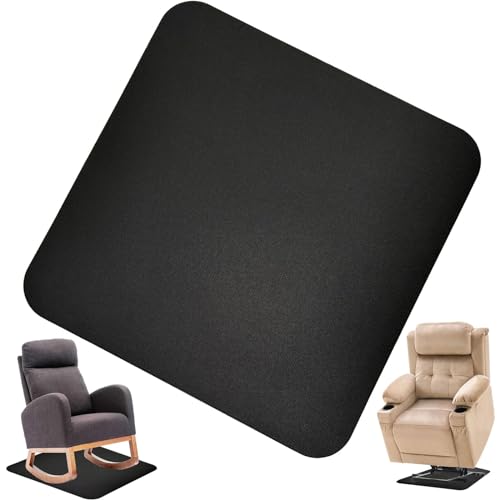 Recliner Pads for Hardwood Floors, Under Recliner Floor Protectors Furniture Pads to Keep Furniture from Sliding, Swivel Chairs Recliner mats for Hardwood Floors Non Slip Recliner Grippers - size: Sq-Black-30"x30"