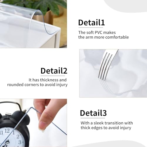 Clear Desk Mat, Non-Slip PVC Desk Protector Mat with Round Edge, Heat Resistant & Waterproof Clear Desk Writing Mat for Home and Office (11.8''*11.8'') - size: 11.8" x 11.8"