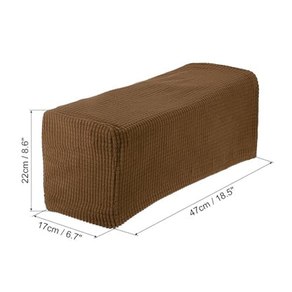 uxcell 2pcs Stretch Armrest Covers for Chairs/Sofas, Couch Arm Covers with Twist Pin, Furniture Protector Slipcovers Coffee - color: Coffee