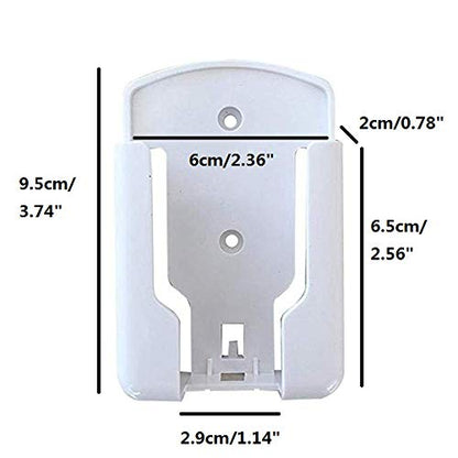 Remote Holder Wall Mount Media Controller Organizer White Plastic Storage Box