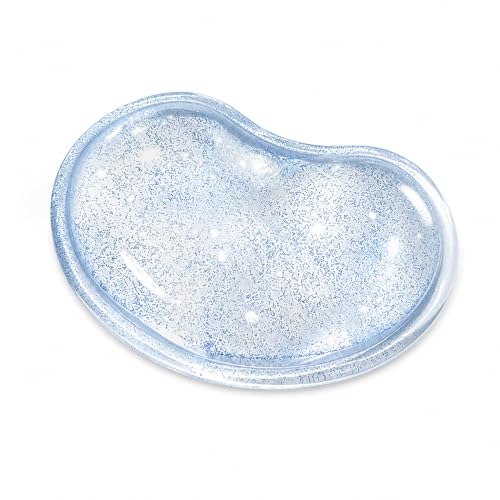 Soft Mouse Wrist Rest Pad Comfortable Cool Silicone Gel Cute | Ergonomic Cushion Small-sized Hand Pain Relief Support Pad with Gel-filled for Laptop Computer Office & Home (Bright Blue) - color: Bright Blue