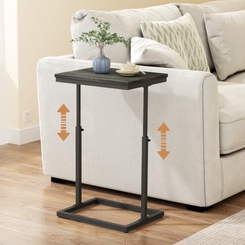 TUTOTAK End Table, Side Table, Tall Couch Table, Sofa Table, Living Room, Bedroom,Grey TB01BY083P - color: Grey, size: 1 Pack, style: Large