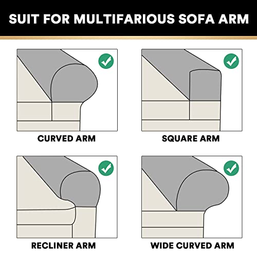 PrinceDeco 4 Pack Thick Velvet Stretch Armrest Covers for Chairs and Sofas Armchair Covers for Arms Couch Arm Covers Armrest Covers for Sofa Non Slip, Deep Teal - color: Deep Teal