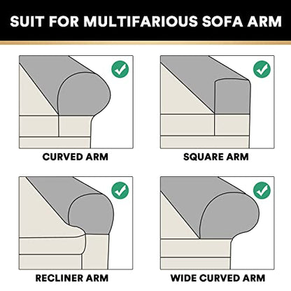 PrinceDeco 4 Pack Thick Velvet Stretch Armrest Covers for Chairs and Sofas Armchair Covers for Arms Couch Arm Covers Armrest Covers for Sofa Non Slip, Deep Teal - color: Deep Teal