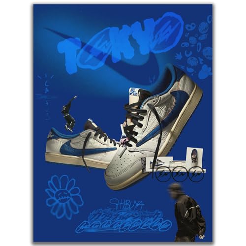 CREAARO Poster Wall Art – Sneaker Hypebeast Streetwear Decor for Teen Bedroom, Gaming Room & Sneakerheads, Unframed 12x16 inch (Hijacked) - style: Hijacked1