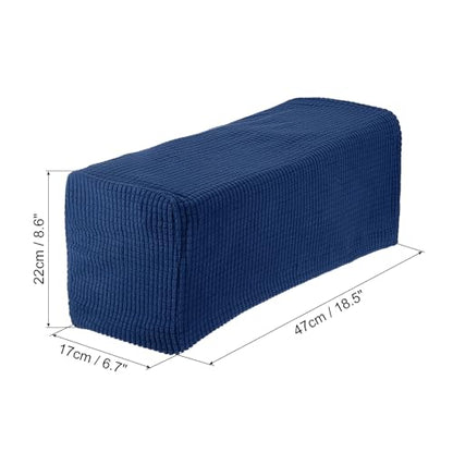 uxcell 2pcs Stretch Armrest Covers for Chairs/Sofas, Couch Arm Covers with Twist Pin, Furniture Protector Slipcovers Navy Blue - color: Navy Blue