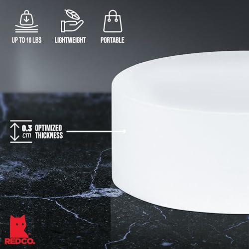 Red Co. Set of 3 Sizes (6", 5", 4") Acrylic Round Cylinder Display Nesting Riser Stands with Hollow Bottoms, Glossy White - color: White, size: 6", 5", 4"