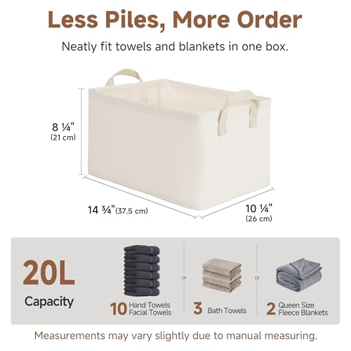 StorageWorks Closet Storage Bins, Storage Baskets for Shelves, Closet Organizers and Storage Bins with Metal Frame, Handles, Beige, Cool Silky Fabric, 2-Pack - color: Beige(Cool Silky Fabric), size: 14 ¾" L x 10 ¼" W x 8 ¼" H