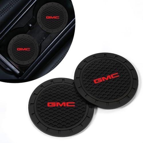 2PCS Car Cup Holder Coasters,Non-Slip Car Coasters for Drink Holder Compatible with GMC Sierra Denali Canyon Terrain Yukon Jimmy Acadia Series,Vehicle Inner Accessories for Cup Insert Mat,Silicone - color: Bd-mgc