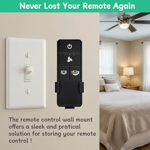 TX028C-S Ceiling Fan Remote Wall Mount Holder for Hampton Bay | Suitable for Home Decorators Collection Remote A25-TX028C-S, KUJCE10318/TR222A, KUJCE10316, TX028/TX028C - Holder Only