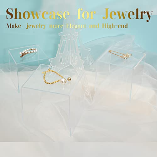 Acylic Riser Square Display Stand For Cupcakes, Arts and Crafts (Clear, 8P-4INCH) - color: Clear, size: 8P-4INCH
