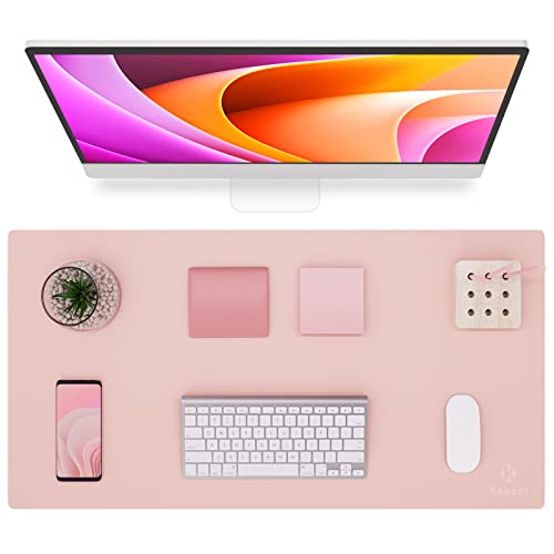 K KNODEL Non-Slip Desk Mat, Desk Pad, Desk Blotter, Desktop Mat for Desk, Large Desk Protector, Office Computer and Laptop Mat for Desk (31.5"x15.7", Pink) - color: Pink, size: 31.5"x15.7"