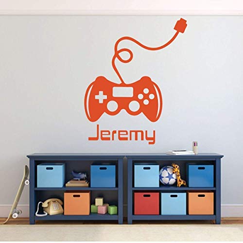 Personalized Gamer Wall Decal - Custom Name Controller Vinyl