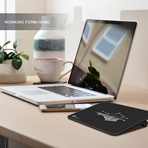 TOWON Small Glass Dry Erase Board, Desk White Board with Standing, Mini Whiteboard Easel Pad Set, Stenography Artifact for Office, Home and School Supplies, 8x6 Inches, Black - color: Black