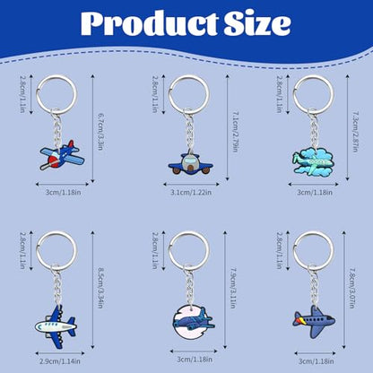 Keychains Bulk,Funny Key Chain for Prizes Incentives Holiday Gifts Birthday Party Favors - color: 30pcs Airplane Keychains
