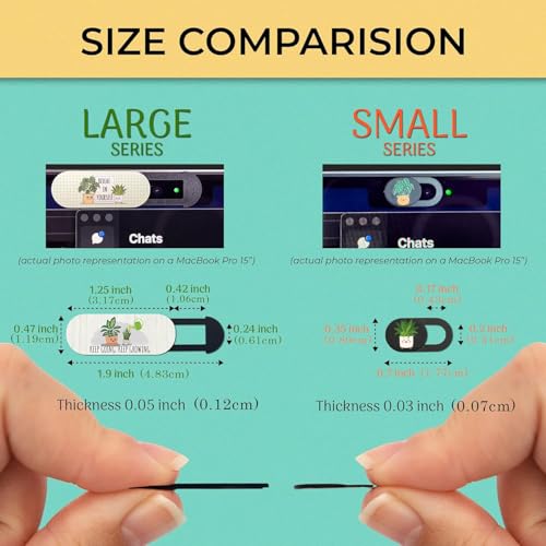 MESMOS 6pk Laptop Camera Cover Slide Cute, Cell Phone Camera Cover for Privacy, Laptop Accessories for Women, Compatible as a Web Cam Blocker with All Devices Like Computer, iPhone, iPad, MacBook etc - size: Small