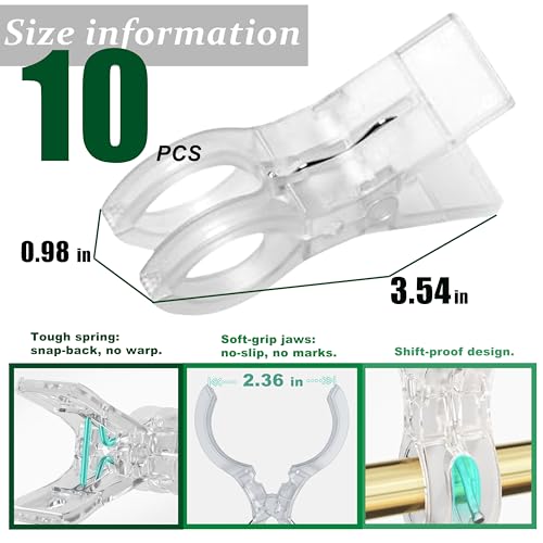 30 Pack Balloon Arch Clips – Includes 10 Large 3.5-Inch Heavy-Duty Backdrop Clips & 20 Small 2.4-Inch Clear Heavy-Duty Clips for Balloon Arch Kits Birthday Decorations Crafts and Photography Studios