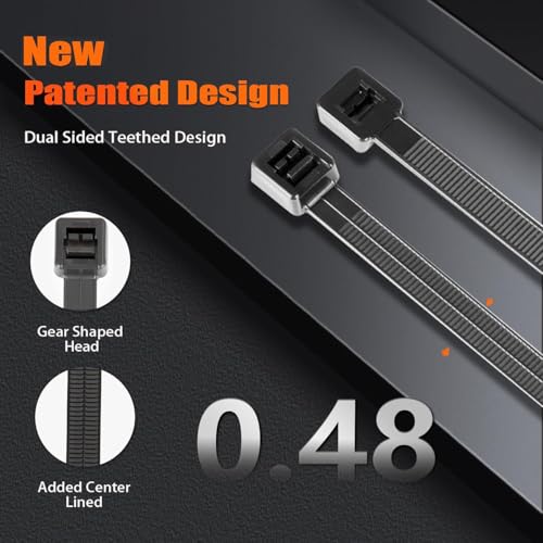 24 Inch Zip Ties Heavy Duty 120 Pack Black Long Cable Ties, 500 LBS Tensile Strength, Self-Locking UV Resistant for Indoor and Outdoor - size: 24”(120PCS)