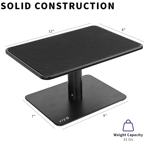 VIVO Universal Height Adjustable Ergonomic Computer Monitor and Laptop Riser Tabletop Desk Stand, Black, STAND-V000SB