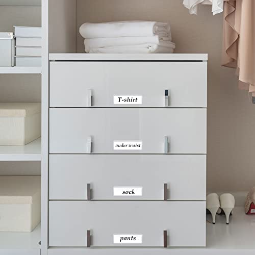 Jeyiour 100 Pcs Label Holders Adhesive Nameplate Pockets Storage Bin Labels Index Card Holder Shelf Plastic Peel Stick for Classroom Supermarket Bookshelf Library Student Box Drawer (2 x 0.6 Inch) - size: 2 x 0.6 Inch