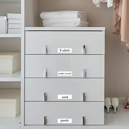 Jeyiour 100 Pcs Label Holders Adhesive Nameplate Pockets Storage Bin Labels Index Card Holder Shelf Plastic Peel Stick for Classroom Supermarket Bookshelf Library Student Box Drawer (2 x 0.6 Inch) - size: 2 x 0.6 Inch
