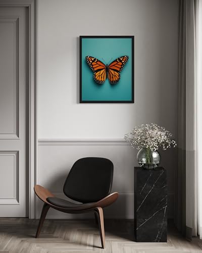 Butterfly Wall Art Print Poster, Insect Posters Prints Enntomological Painting Artwork 221 (Butterfly, 16 x 20 inches, Unframed) - color: Butterfly, size: 20"L x 16"W