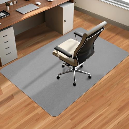 Office Chair Mat for Hardwood Floor & Tile Desk Mat for Rolling Chairs Protect Hardfloor Desk Area Rug for Workstations, Durable Chair Mat for Home and Office Use (Light Grey, 36X55 in) - color: Light Grey, size: 36X55 IN