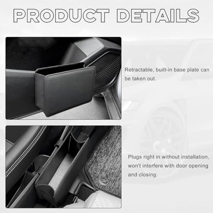 Yourkar Car Trash Can, Foldable Waterproof Leather Car Garbage Organizer Holder, Automotive Mini Dustbin Container with One Roll Trash Bag, Universal Interior Car Accessories (Brown) - color: Brown, S