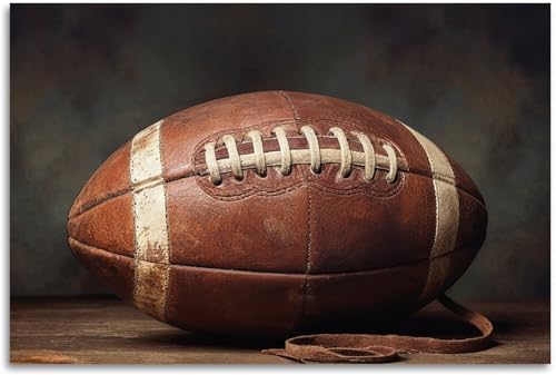 TOCDGOO Vintage American Football Wall Art, Inspirational Poster Sports Canvas Print for Man Cave Farmhouse Decor, 16x24 inches, Unframed - color: Unframed (16"x24")-B