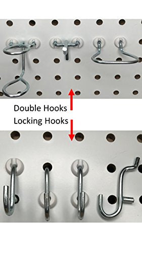 Pegboard Peg Locks 50PCS (1/8 inch, White) - color: White, size: 1/8 Inch