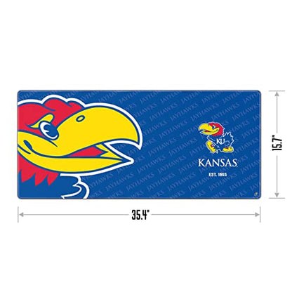 YouTheFan NCAA Kansas Jayhawks Logo Series Desk Pad - style: Kansas Jayhawks