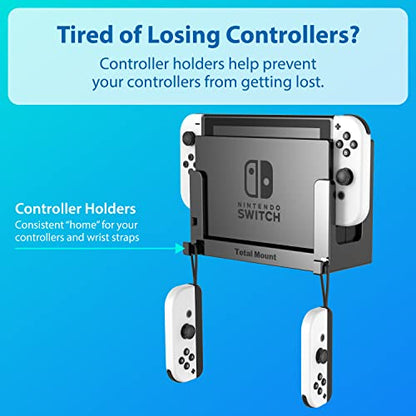 TotalMount Wall Mount for Nintendo Switch 1 (Mounts Switch 1 by TV) – Switch 1 Gray - color: Switch 1 Gray