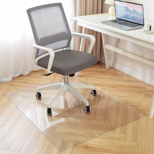 Clear Office Chair Mat for Hardwood Floor, 36 x 48 Inch Desk Chair Mat, Plastic Floor Protectors for Chairs, Heavy Duty Wood Tile Floor Mats for Home & Office - color: Clear for Hard Floor, size: 36 X 48 Inch