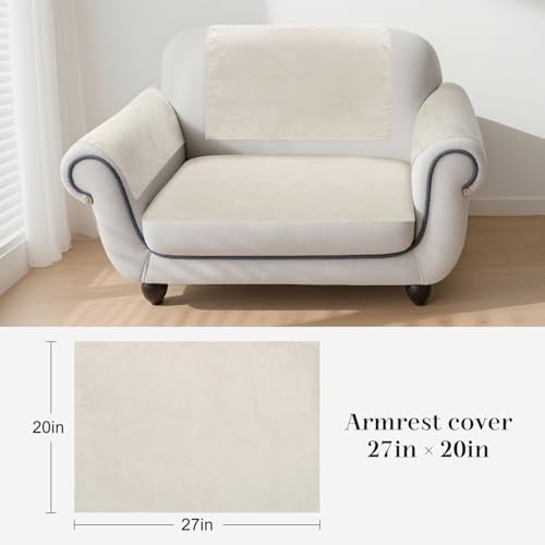 Couch Arm Covers Sofa Arm Covers Set of 2, Waterproof Couch Cover Armchair Cover for Recliner, Non Slip Sofa Headrest Covers Armrest Cover Couch Slipcover Protector,Khaki - color: Khaki
