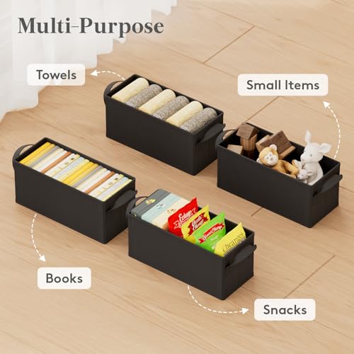 Lifewit CD Storage Box, Stackable CD Case Holder Organizer, Foldable CDs Container with Lid, Handles, Media Organizer Bin for Albums 13.2" L x 5.3" W x 5.9" H Holds up to 120 PCS CDs (30 Each), 4 Pack - size: For CD(13.2"L x 5.3"W x 5.9"H)