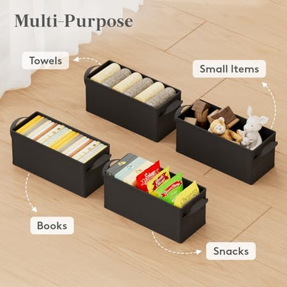 Lifewit CD Storage Box, Stackable CD Case Holder Organizer, Foldable CDs Container with Lid, Handles, Media Organizer Bin for Albums 13.2" L x 5.3" W x 5.9" H Holds up to 120 PCS CDs (30 Each), 4 Pack - size: For CD(13.2"L x 5.3"W x 5.9"H)