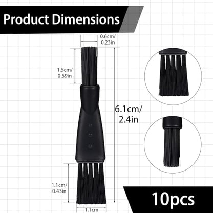 10 PCS Electric Shaver Cleaning Brush, Clipper Cleaner Brush Electric Razor Cleaner Brushes Black Double Sided Razor Brushes Replacement for Cleaning Razors Shaver Trimmer Hair Clipper Keyboard