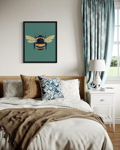 Bee Wall Art Print Poster, Insect Posters Prints Enntomological Painting Artwork 221 (Bee, 24 x 36 inches, Unframed) - color: Bee, size: 36"L x 24"W