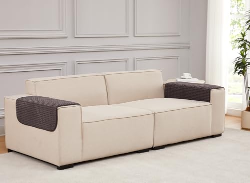 Sofa Armrest Cover Couch Arm Cover Armchair Covers, 2pcs Anti-Slip Couch Arm Protectors Sofa Arm Covers (Coffee, 18x26x2pcs) - color: Coffee, size: 18x26 inch (2 pcs)